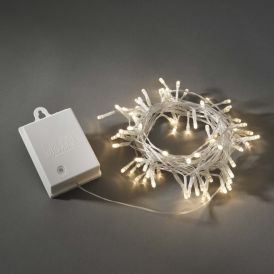 Jólasería hlý með tímastillir 7,9m 80 LED IP44 rafhlöðu Konst Smide