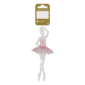 Jólatrésskraut ballerína 17 cm bleik
