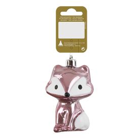 Jólatrésskraut refur 8,5 cm bleikur