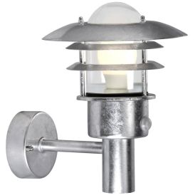 Veggljós E27 Nordlux Lønstrup Ø22 cm galv.