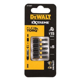Bitar Torx impact torsion T15x25mm 5 stk DeWALT