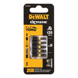 Bitar Torx impact torsion T20x25mm 5 stk DeWALT