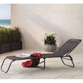 Sólbekkur Sunfun Napoli 190x60cm svartur