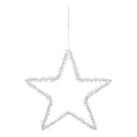Jólastjarna hangandi 60cm silfur 70 LED IP44 230V