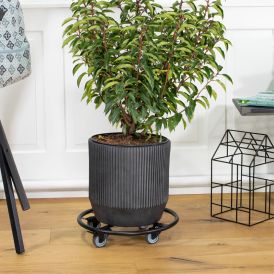 Rúllubretti fyrir blómapott 38cm 150kg svart
