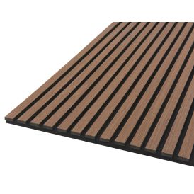 Hljóðdempandi plata Quanti 2440x520x18mm valhneta Fibrotech