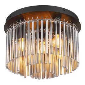 Loftljós 5xE14 Globo Gorley Ø32cm svart