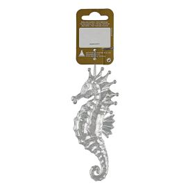 Jólatrésskraut sæhestur plast 5,5x12,8 cm glær