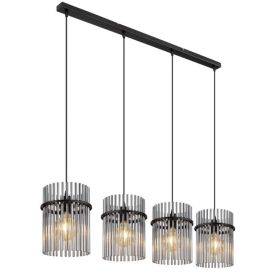 Hangandi ljós 4xE27 Globo Gorley Ø20cm svart