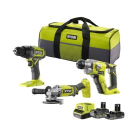 Rafmangsverkfærasett 18V 6 hlutir Ryobi One+ R18CK3-242S