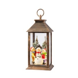 Jólalukt með snjókarli LED 3xAAA