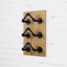 Vínhaldari 3 stk  40x28 cm Walteco Rusticline svartur