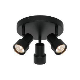 Kastarar 3xGU10 Nordlux Boston Ø20 cm málm svart