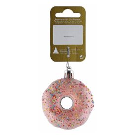 Jólatrésskraut kleinuhringur bleikur Ø6x3cm plast