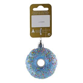 Jólatrésskraut kleinuhringur ljósblár Ø6x3cm plast