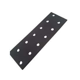 Gataplata 40x120x2 mm Jasa galv svört
