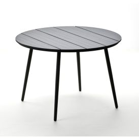 Garðborð Bordeaux Ø110cm Sunfun svart