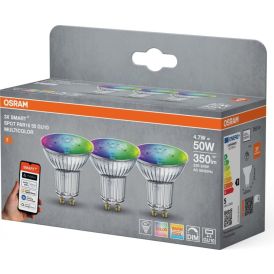 Snjallpera LED GU10 RGBW 2700-6500K Smart+ 4,7W Ø47mm