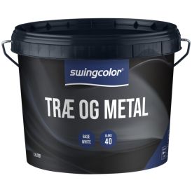 Viðar- & málmmálning hvítur grunnur 2,5L Swingcolor