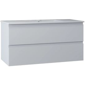 Baðinrétting Brazil með handlaug 80cm Nortiq matt hvít