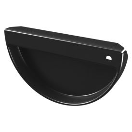 Endalok á þakrennu 100mm T100 ál svart