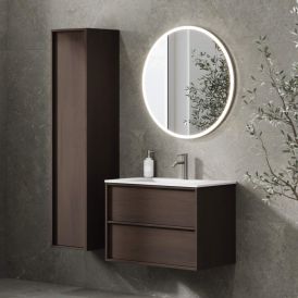 Baðskápur Skodsborg Integrated 80cm dökk eik