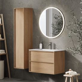 Baðskápur Skodsborg Integrated 80cm ljós eik