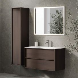 Baðskápur Skodsborg Integrated 100cm dökk eik