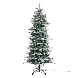 Gervijólatré Frost plast með snjó og ljósum 180x86cm Nordic Winter