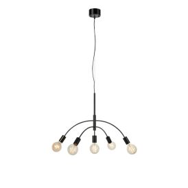 Hangandi ljós 5xE27 Cygnus Ø70 cm svart