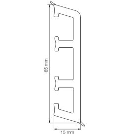Gólflisti 15x65x3100mm Primo off-white