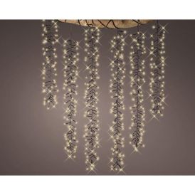 Grýlukertasería 480 LED 2m IP44 Lumineo Cascade Cluster hlýtt ljós