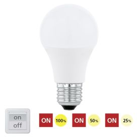 Ljósapera LED E27 innbyggður dimmer 8,5W Ø60 mm