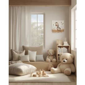 Hljóðvistarmynd sebrahestur 600x600x20 mm InEx