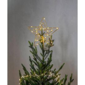 Jólatréstoppur stjarna LED Topsy 25,5x27,5 cm