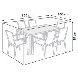 Yfirbreiðsla fyrir garðsett 250x140x85 cm Sunfun svört