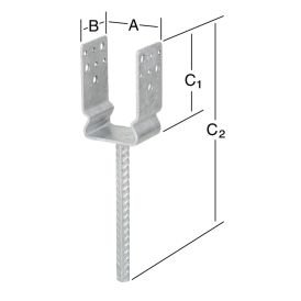 Bjálkaskór 71x60x125mm Vormann heitgalv.