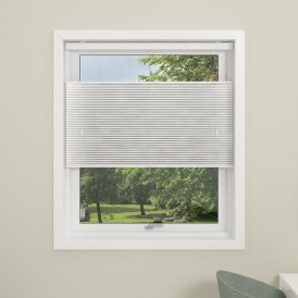 Plíseruð gardína 60x160 cm Debel Touch Split hvít