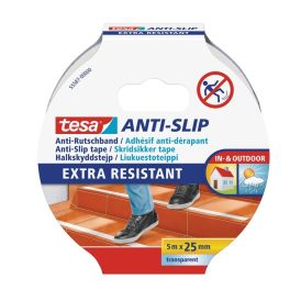 Hálkulímband Tesa slip 25mm x 5m svart