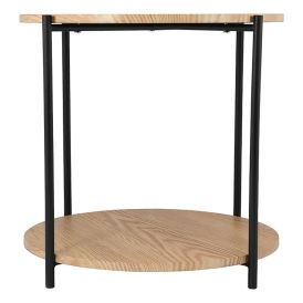 Hliðarborð með hillu Ø55cm