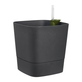 Útiblómapottur Greensense Aqua Care 38x38cm dökkgrár