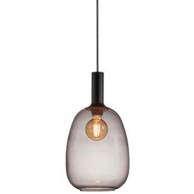 Hangandi ljós E27 Alton reykt gler Ø23 cm