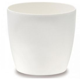 Blómapottur Brussels Round Mini Ø13cm hvítur
