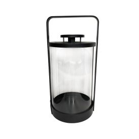 Lukt svört gler/málm 32cm Garden Life