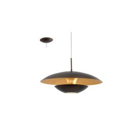 Hangandi ljós E27 Nuvano Ø48cm brúnt/kopar
