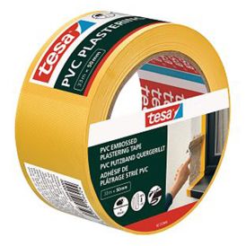 Byggingalímband PVC rifflað 33m x 50mm Tesa
