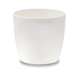 Blómapottur Brussels Diamond Round Ø18cm hvítur