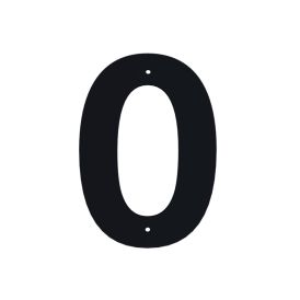 Húsnúmer nr. 0 Allux 10 cm svart