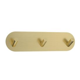 Snagi þrefaldur límfestur House Lucca 18cm antík messing