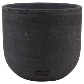 Blómapottur Genia svartur Ø13x12,8cm Scan-Pot